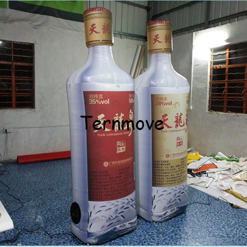 

Inflatable bottle beverage can inflatable beer bottle model replica with logo for promotion with blower