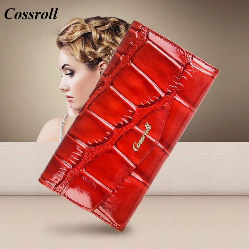 Cossroll Для женщин кошелек Пояса из натуральной кожи Бизнес держателя карты дамы
