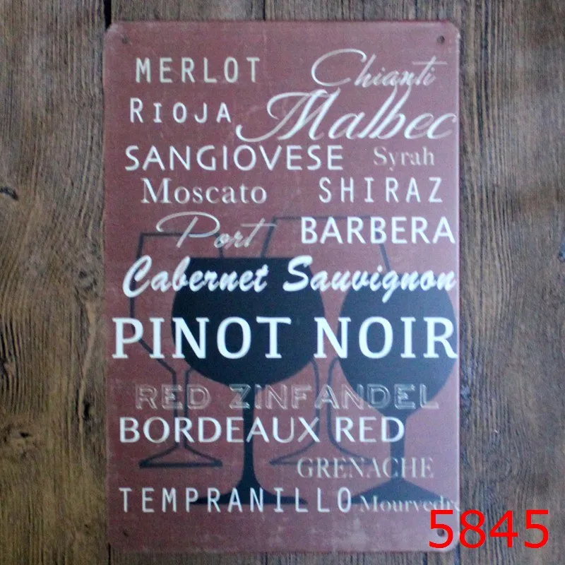 Новое поступление LOSICOE &quotPINOT NOIR&quot оловянные вывески постер кино художественный