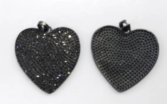 

12pcs 28mm CZ Micro Pave Diamond Cubic Zirconia round heart black jet Healing Hand sharp spikes triangle coin Charms Pendants