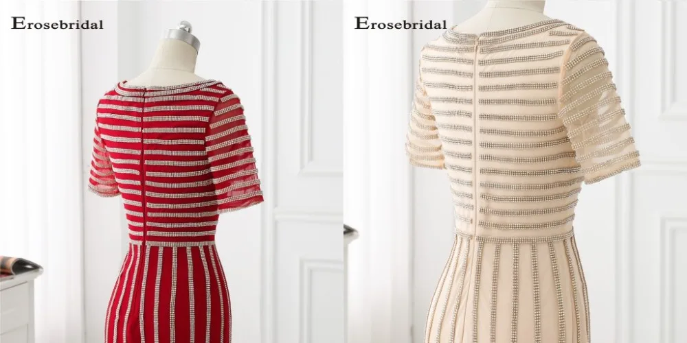 48 часов длинное вечернее платье с золотыми кристаллами Erosebridal Русалка официальная Женская одежда с коротким шлейфом vestido de festa ZLR018