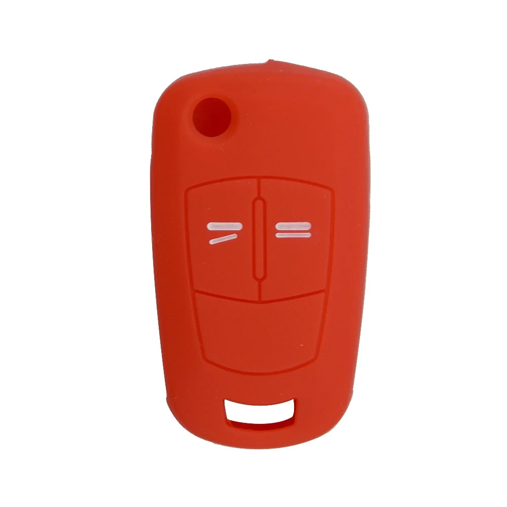 Красный OkeyTech, цветной, 2 кнопки, автомобильный брелок, чехол для Opel Astra H Corsa D j insignia g vectra c mokka zafira, чехол для ключей автомобиля - Название цвета: Красный