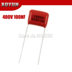 10 шт. 400V104J шаг 10 мм 0,1 мкФ 100NF 400V 104 CBB полипропиленовый пленочный конденсатор