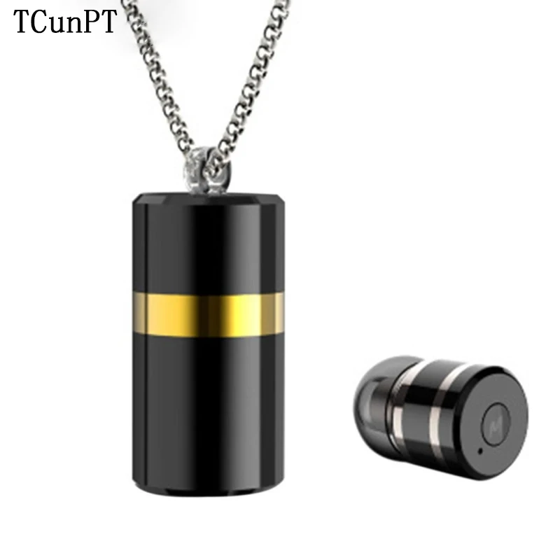TCunPT M2 Беспроводная Bluetooth металлическая подвеска наушники ожерелье гарнитура с