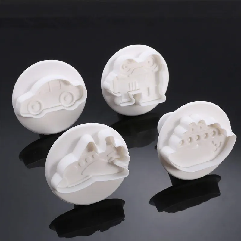 8 шт 3D автомобиля для самолета поезда трафарет печенья пресс формы выпечки