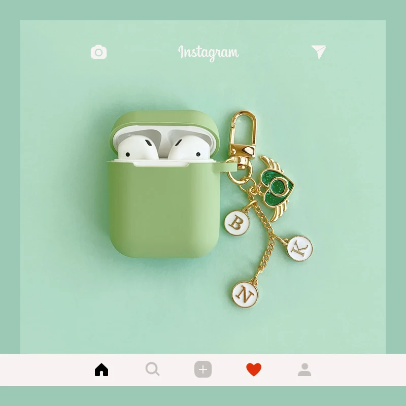 Симпатичный защитный чехол с надписью для AirPods 2 силиконовый Bluetooth наушников и