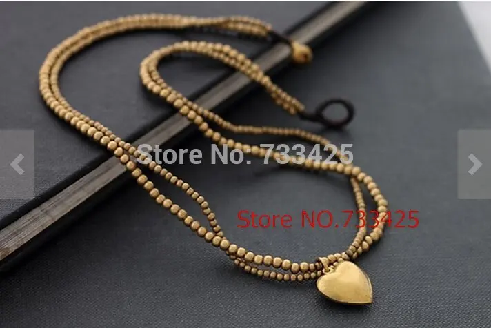 Женское ожерелье ручной работы с вощеным шнуром медные бусины и Латунные