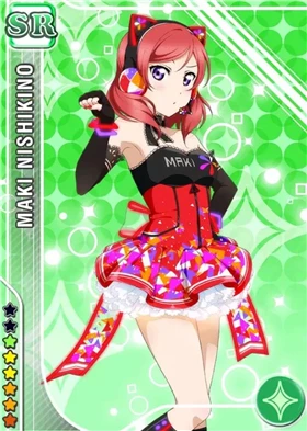 Индивидуальные Love Live косплей игры кибер светильник маскарадный костюм женское платье всех членов Eli Nozomi Maki Nico Cos блестящее платье - Цвет: Nishikino Maki