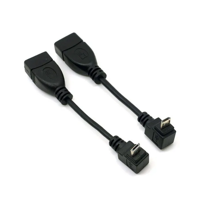 LBSC 90 градусов вверх и вниз прямоугольный разъем Micro USB штекер к 2 0 гнездо OTG кабель