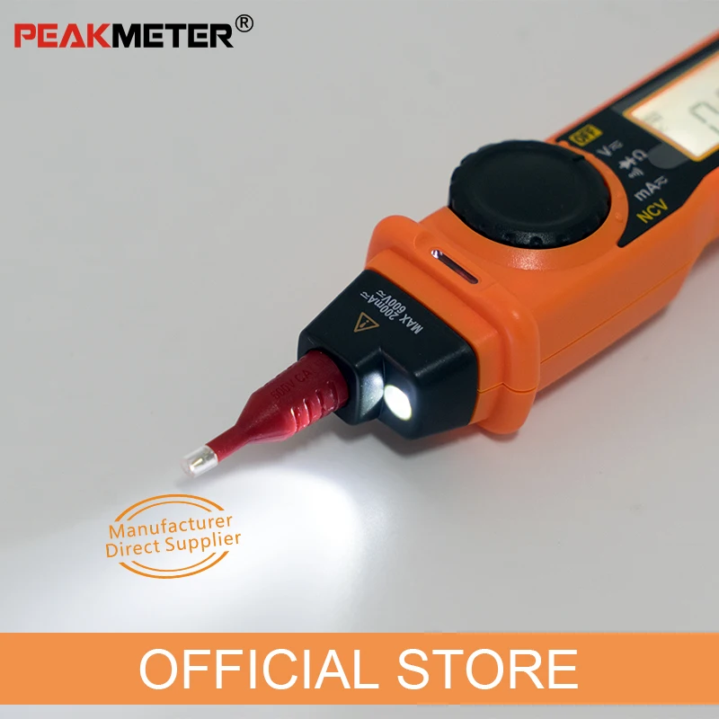 Цифровой мультиметр PEAKMETER PM8211 в виде ручки электрический ручной тестер с щупом