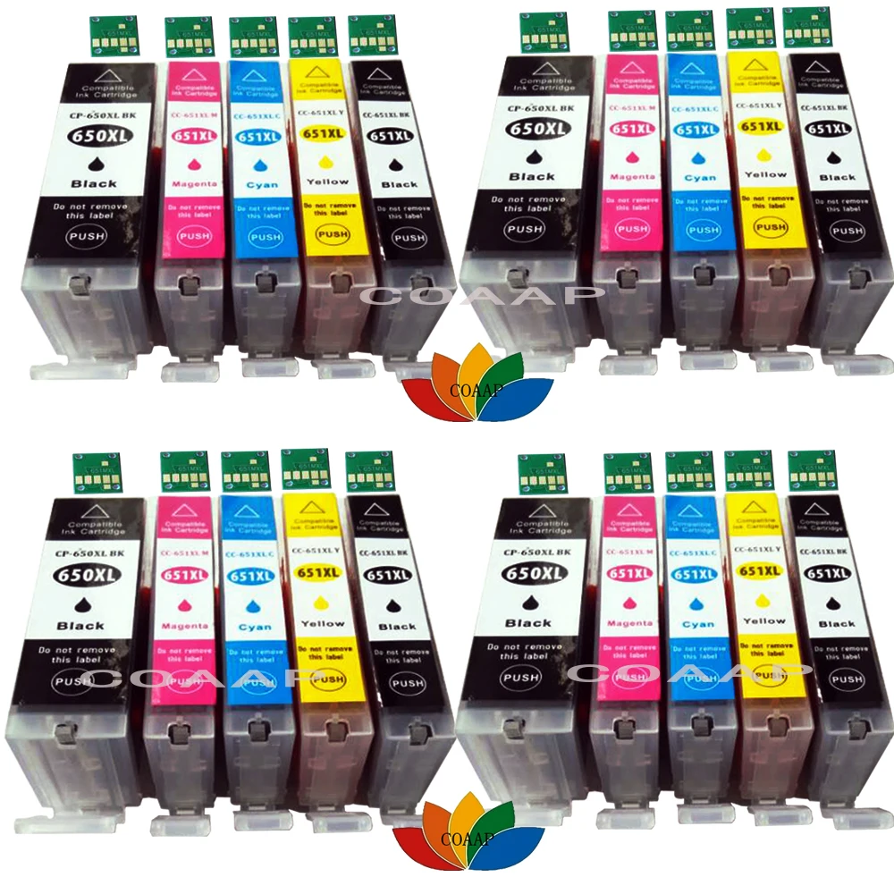 Совместимый чернильный картридж CLI 651 PGI 650 XL для принтера Canon Pixma MG5560MG5660 MG6360 MG6460 IP7260