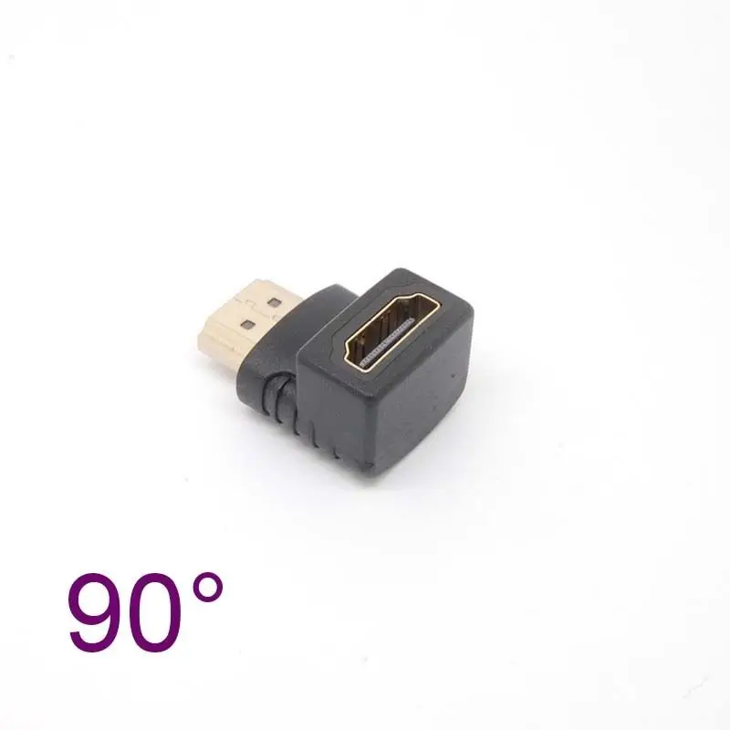 90/270/180 градусов правый угол HDMI штекер к гнезду разъем адаптер удлинитель Кабель