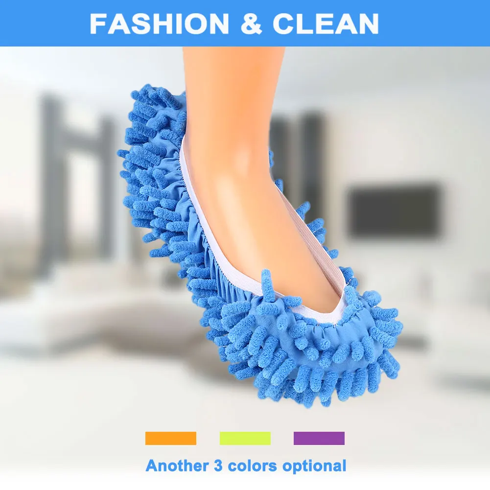 Удобная Чистка пола моющийся из микрофибры тапочки Швабра носок практичные