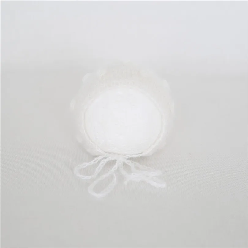 Vintage Baby Girl Photography Hat Knitted Bonnet Newborn Photo Props Crochet Cap Infant Beanie Ready to Ship | Детская одежда и