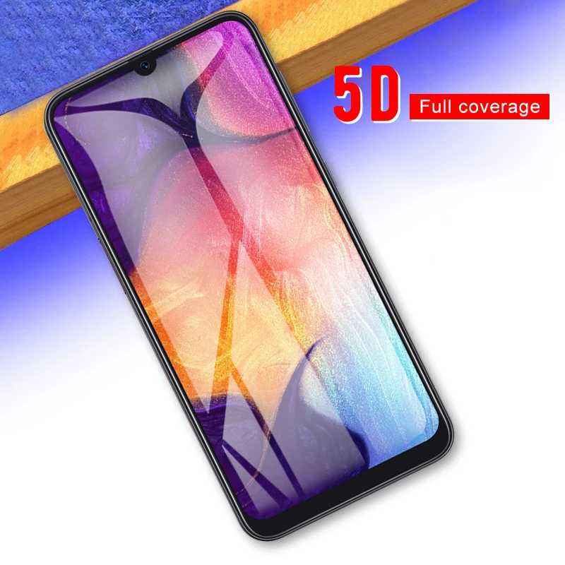 Закаленное стекло 5D с закругленными краями для Samsung Galaxy A50 A40 A30 A70 S10e A6 A7 A750 A8 J4 J6 Plus