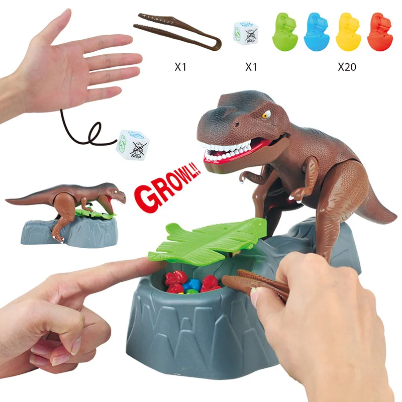 

Newly Dinosaur Toy Electric Biting Hand Tweezing Model with Sound Arms Moving ChildrenTricky Toy Table Games