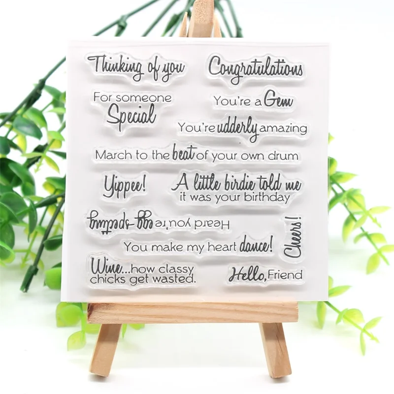 

Маленькие Прозрачные силиконовые штампы KSCRAFT для скрапбукинга «сделай сам», изготовления открыток, детских поделок, забавных украшений