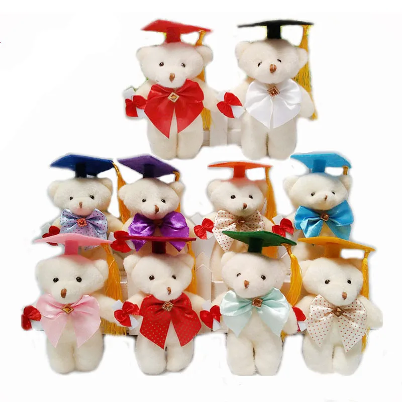 13 см милый мультяшный букет Мишка плюшевая игрушка набивная graduation Bear плюшевый