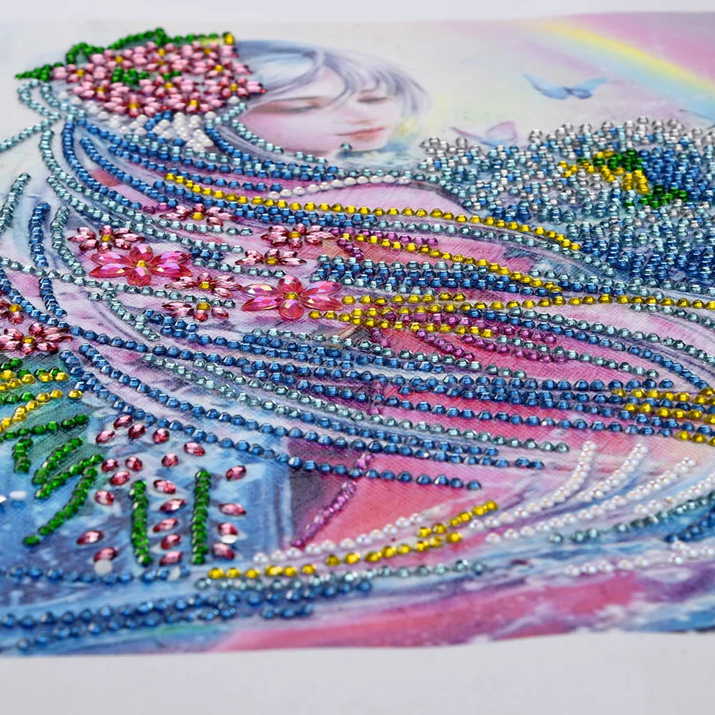 2 шт. 5D DIY алмазная живопись изображением ангела крестиком Алмазная вышивка