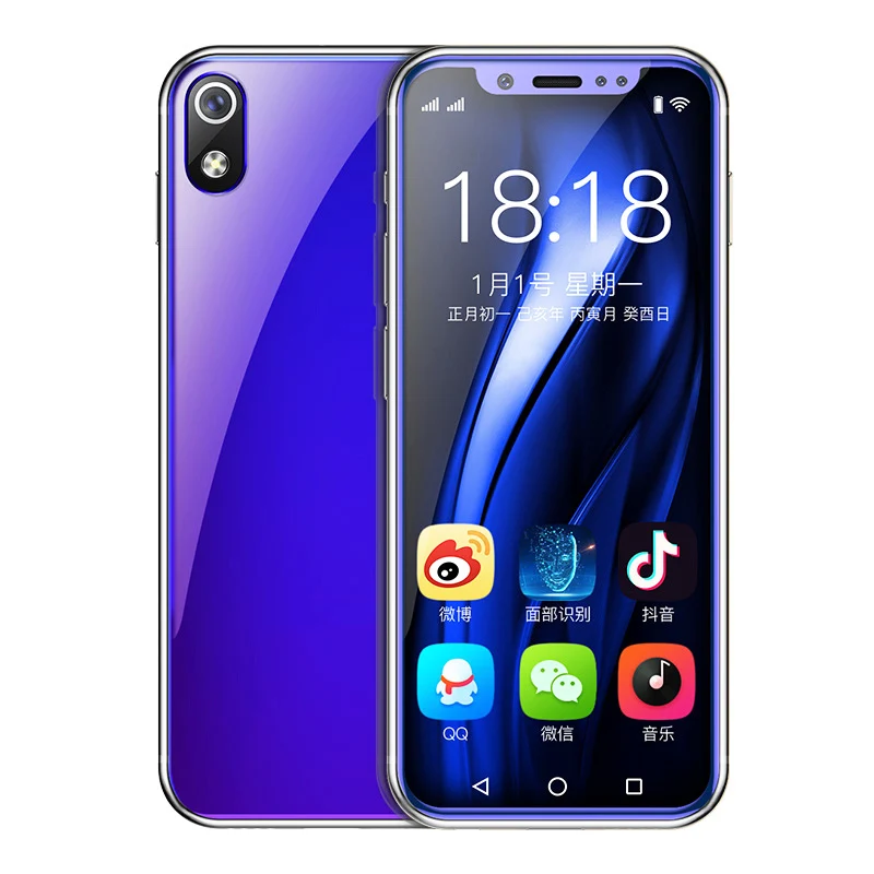Blue Super Mini 4G Smartphone K-TOUCH I9S 16GB/32GB/64GB ROM Android celular WIFI Google Play Face ID Smallest Student Mobile Phone - Цвет: Blue