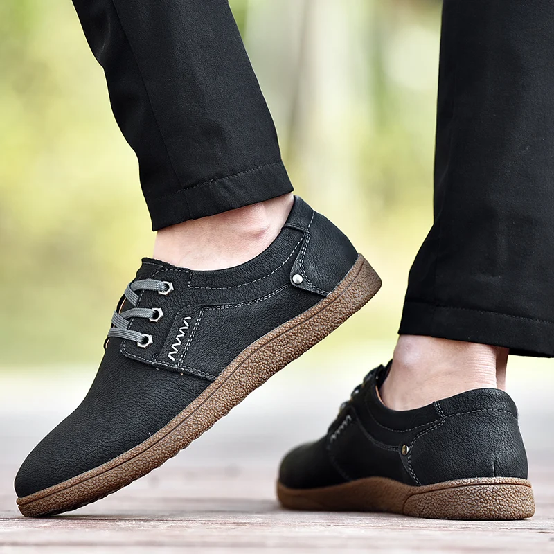 Brand Split Leather shoes men Loafers Breathable boat casual sneakers zapatos de hombre | Обувь