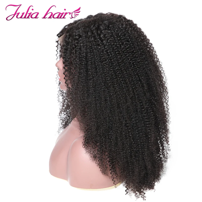 Ali Julia Hair13* 6 кружевные передние парики бразильские Remy человеческие волосы афро кудрявые парики для женщин 150% плотность парик