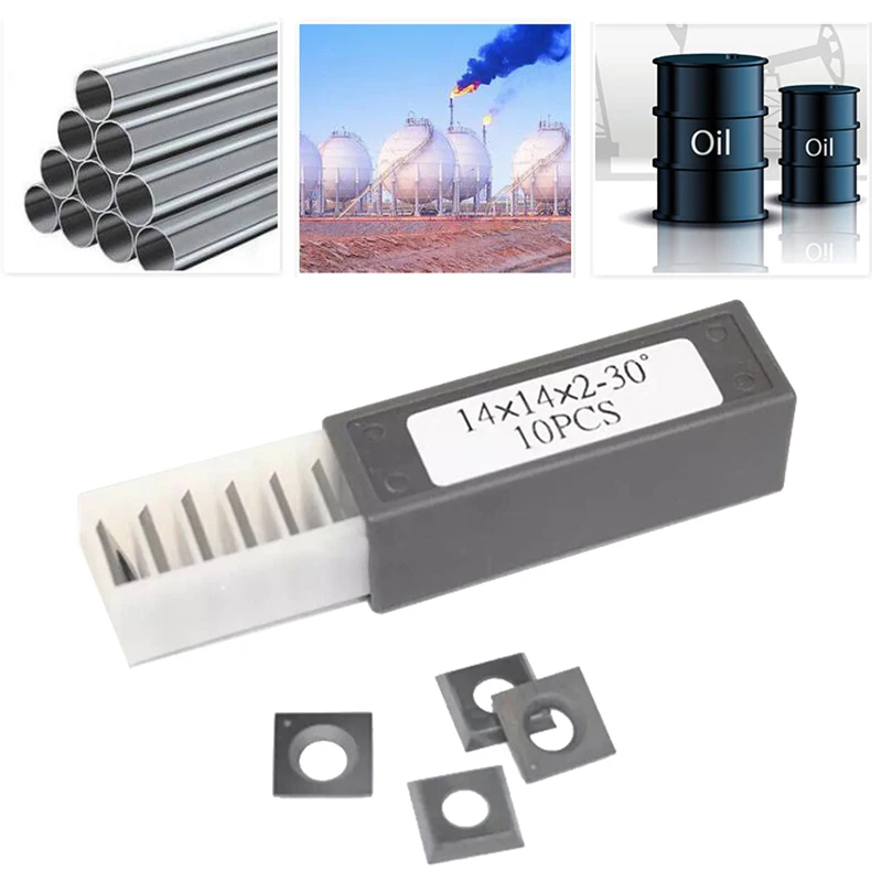 

10Pcs/set 14x14x2mm 30 degree Carbide Inserts Milling Replacement Blades For Metabo LF724S Accessories