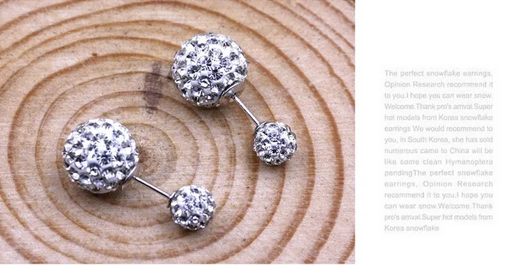 Серьги из стерлингового серебра 925 пробы, серьги-гвоздики с кристаллами для женщин brincos para as mulheres S-E16