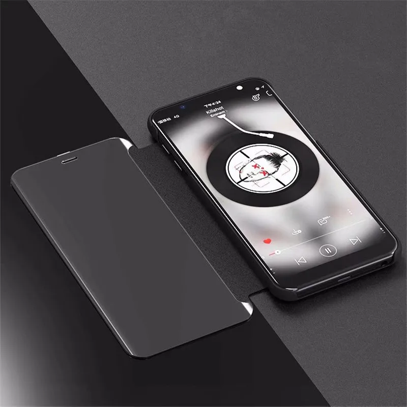 Зеркальный флип чехол для Samsung S8 S9 S10 Plus Lite Note 9 8 J4 J6 J2 J7 Core A8 A7 A9 2018|Чехлы-портмоне| |
