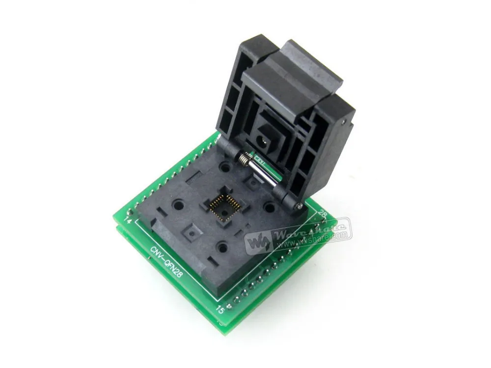 QFN28 к DIP28 (C) MLF28 MLP28 Plastronics QFN-28B-0.65-01 IC тестовый разъем программирующий адаптер 0 65 мм