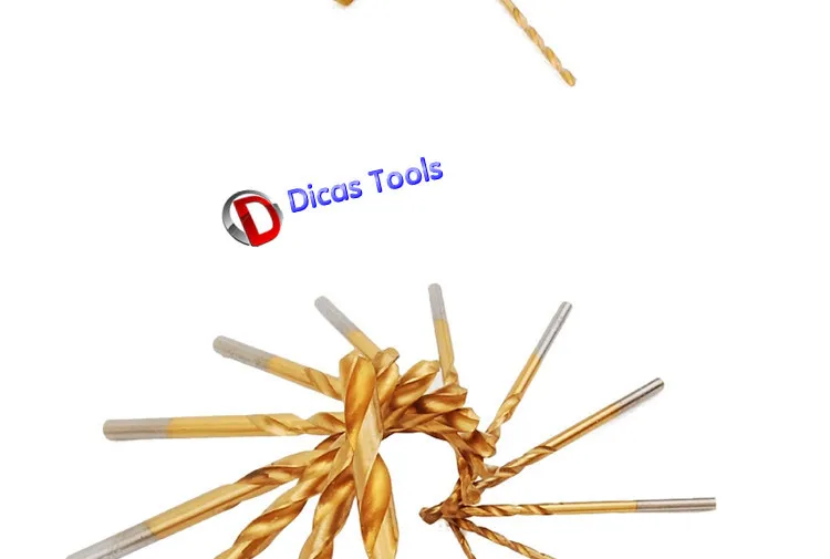 13 шт. набор сверл из быстрорежущей стали с титановым покрытием и круглым