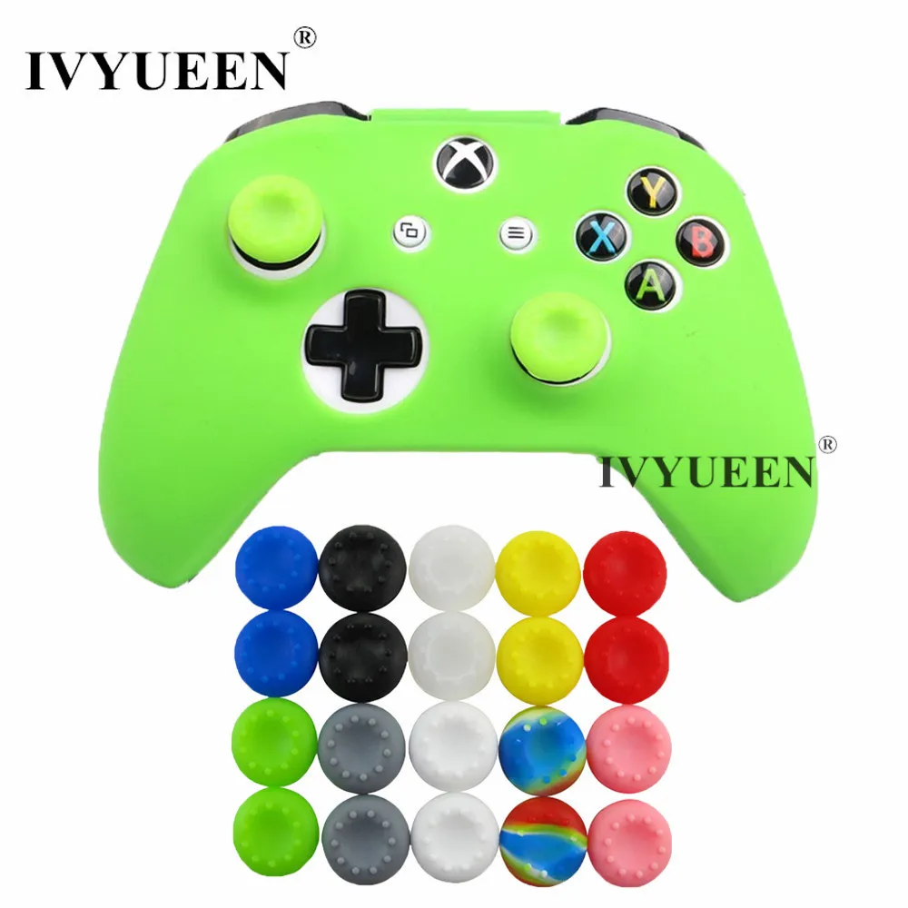 Силиконовый чехол IVYUEEN для Xbox One X S с 20 аналоговыми колпачками для джойстика X Box One X S