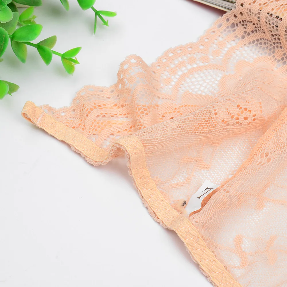 DeRuiLaDy Hot Sale New Lace Transparent Women Low Rise Sexy Underwear Panty Women's Bowknot Lace Crotch Briefs