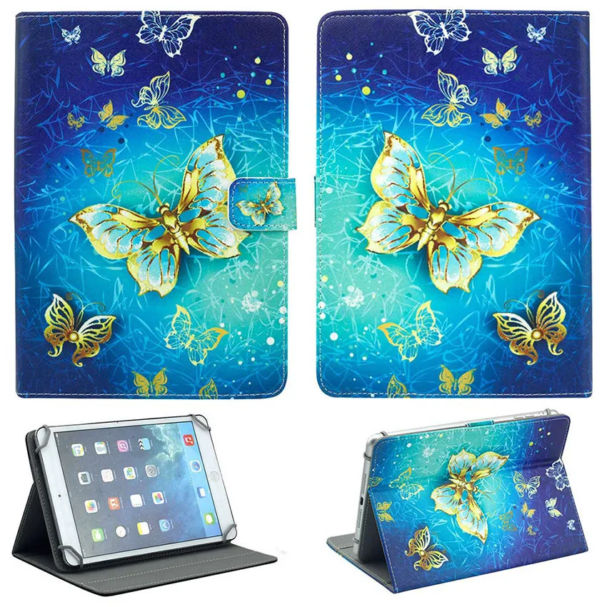 Универсальный чехол 7 дюймов чехол для 7 ''планшетных ПК для samsung huawei Lenveo Tab Amazon RCA 7,0 кожаный флип-чехол с подставкой