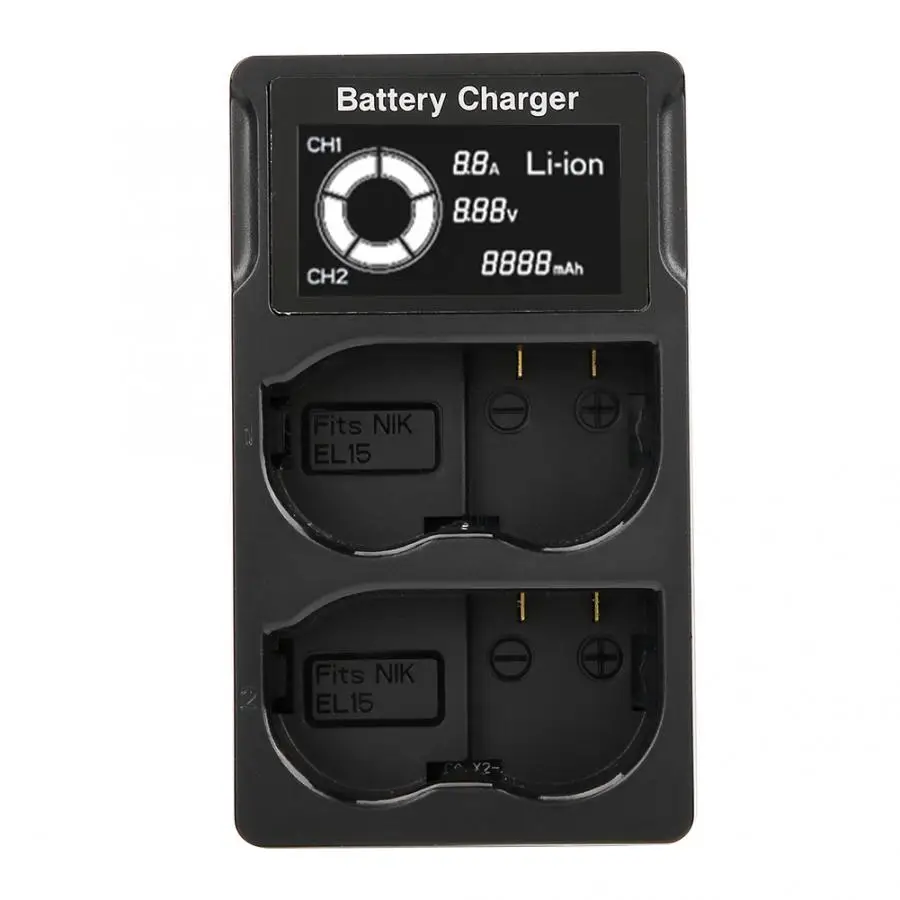 EN EL15 ЖК дисплей USB двухканальная камера для Nikon V1 D500 D600 D610 D750 может заряжать две