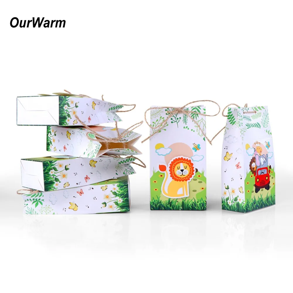 OurWarm 6 шт. вечерние коробки для конфет из леса Подарочная коробка с животными тема