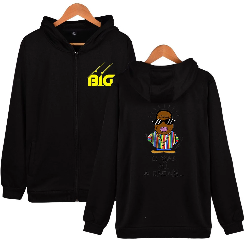 Новинка толстовка на молнии BIGGIE Мужская размера плюс 4XL зимняя одежда в стиле хип