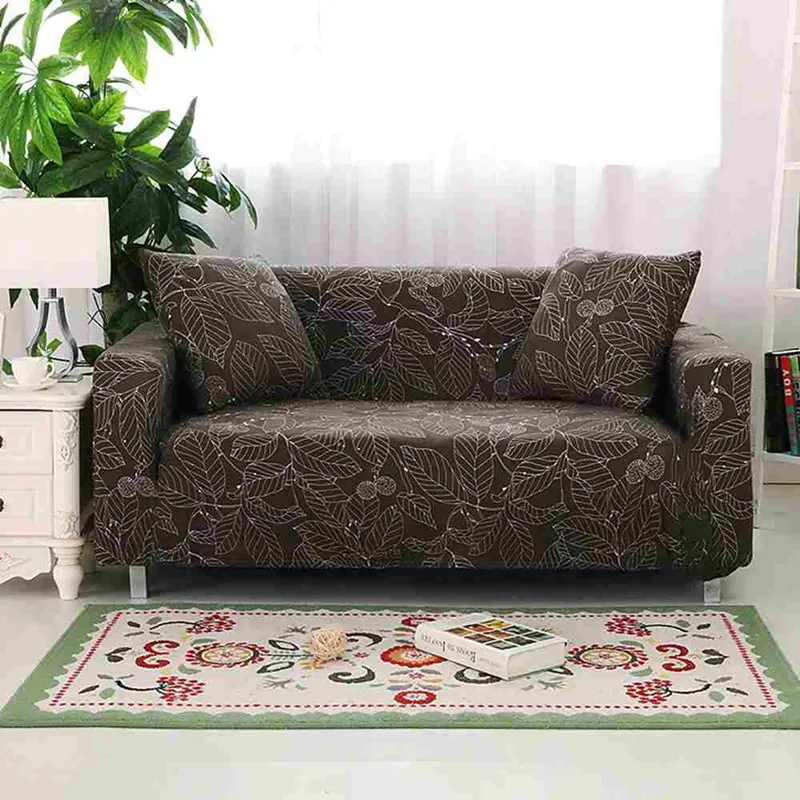 Mocha Диван чехлов Эластичный 1/2/3/4-Seater гибкие чехлы для диванов стрейч чехол для дивана мебель с цветами протектор для Гостиная 1 шт - Цвет: Mocha