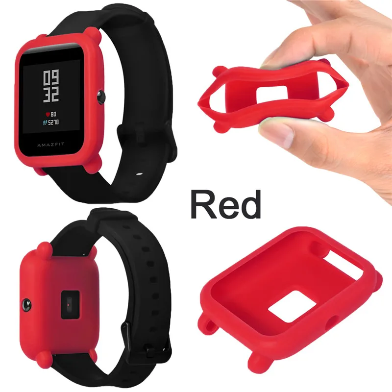7 в 1 для Xiaomi Huami Amazfit bit Bip ремешок силиконовый браслет amazfit bit Мягкий силиконовый чехол+ Защитная пленка для экрана