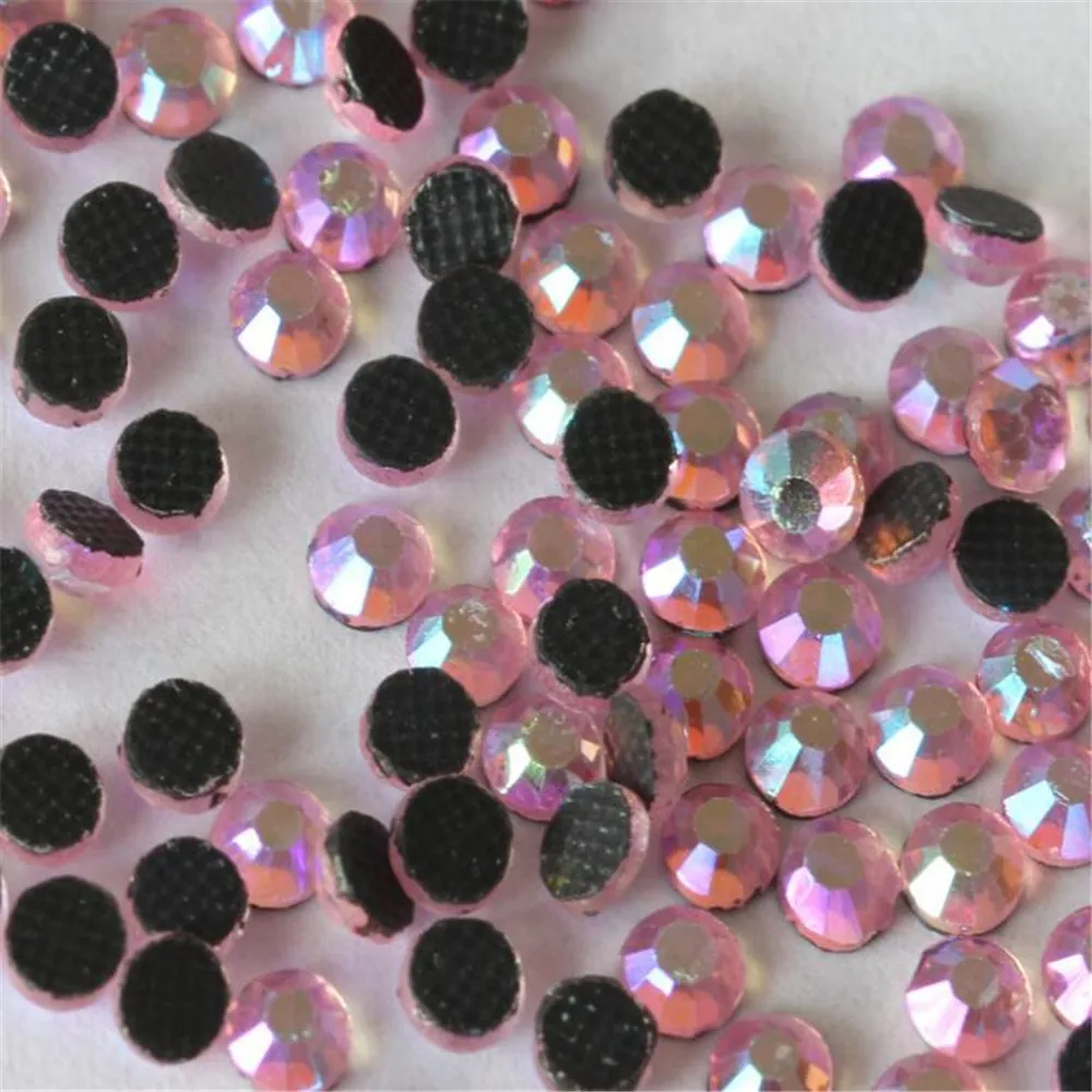 SS6 SS10 SS16 SS20 SS30 Блестящий розовый AB Цвет Кристалл DMC Стразы Сделай Сам свободный