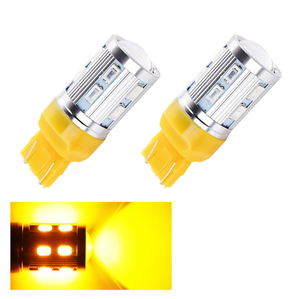 2 шт. белый красный желтый 7443 светодиодный T20 Xenon 12SMD W21/5 Вт Автомобильные