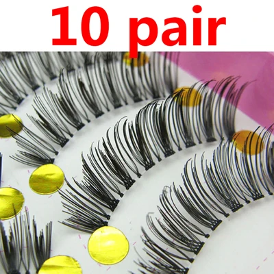 10pair style12 10 пар натуральных накладных ресниц Мягкие Длинные ресницы накладные ресницы Инструменты для наращивания макияжа накладные ресницы для наращивания - Длина: 10pair style12