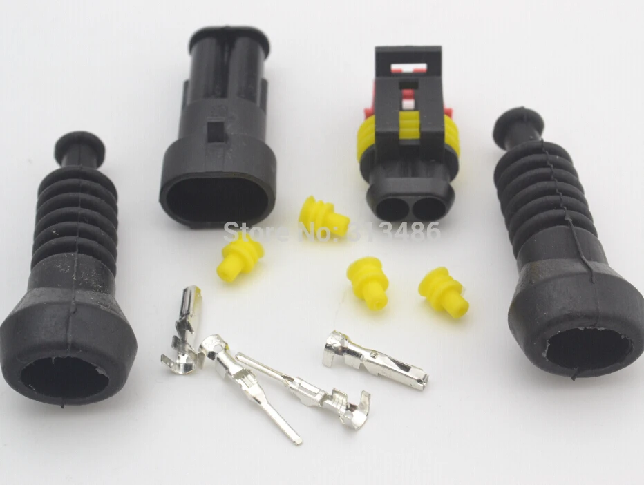 2 Pin Way герметичный водонепроницаемый электрический провод кабель разъем с