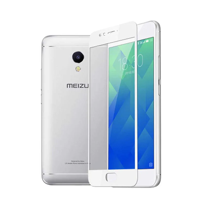White Полное покрытие из закаленного стекла для Meizu M5S M612H M3S Mini M5 M3 Note M3E MX6 U10 U20 Pro 5 6 защитная цветная пленка - Цвет: White