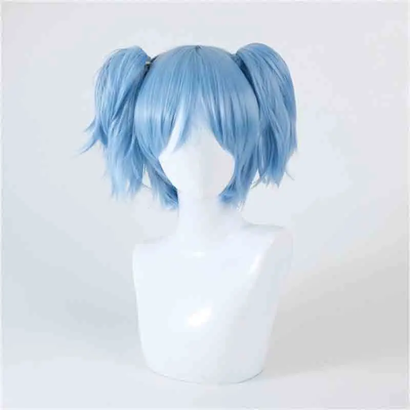 Wig Only Игра Салли Лицо Латексная Маска для косплея и парик Sallyface короткие синие термостойкие синтетические волосы клип Хэллоуин косплей реквизит - Цвет: Wig Only