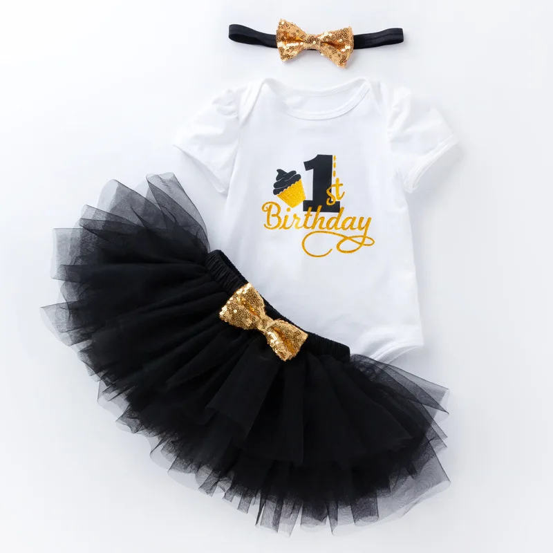 Одежда для новорожденных девочек комплект одежды дня рождения 1 год комбинезон +