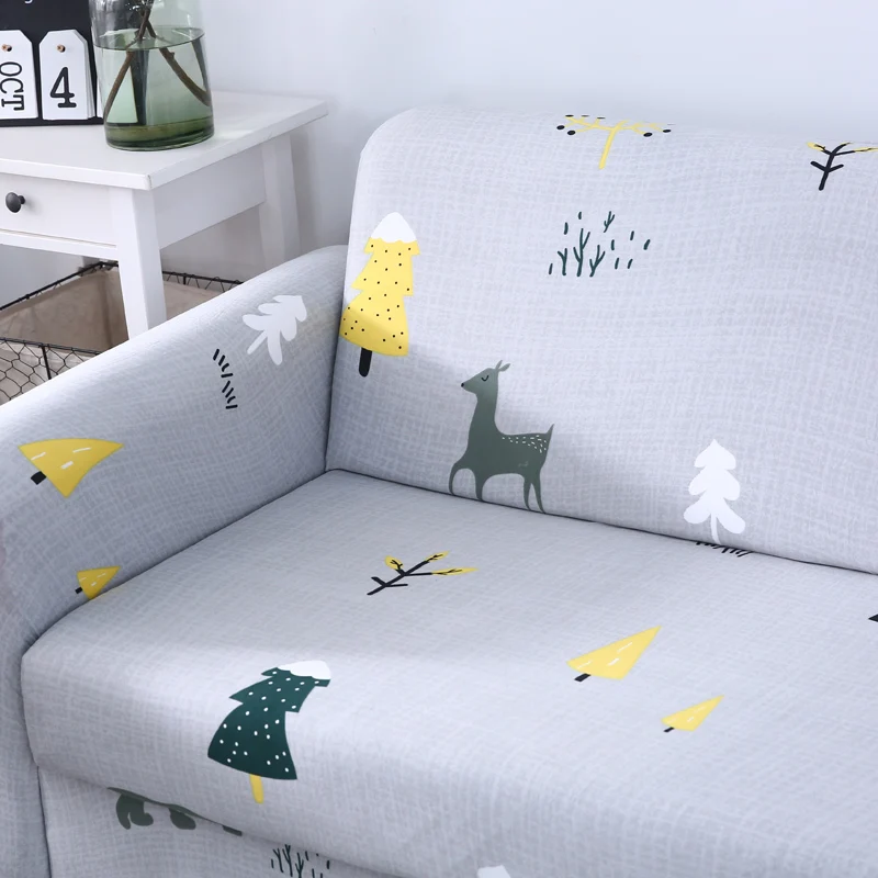 iDouillet Stretch Spandex Sofa Cover Couch Slipcovers for Chair Loveseat 3 or 4-seat Sectional Printed Throw Pillow Case | Дом и сад