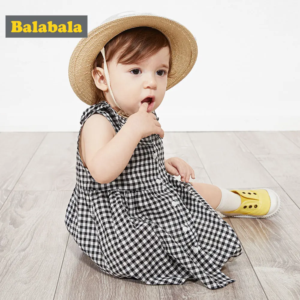 BalabalaKids/красивое платье с цветочным рисунком для маленьких девочек летнее