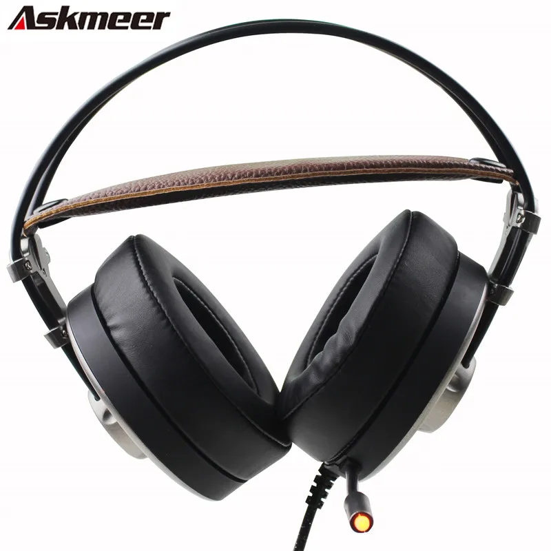 Askmeer V16 USB Профессиональный Стерео Игровые наушники с микрофонами светодио дный