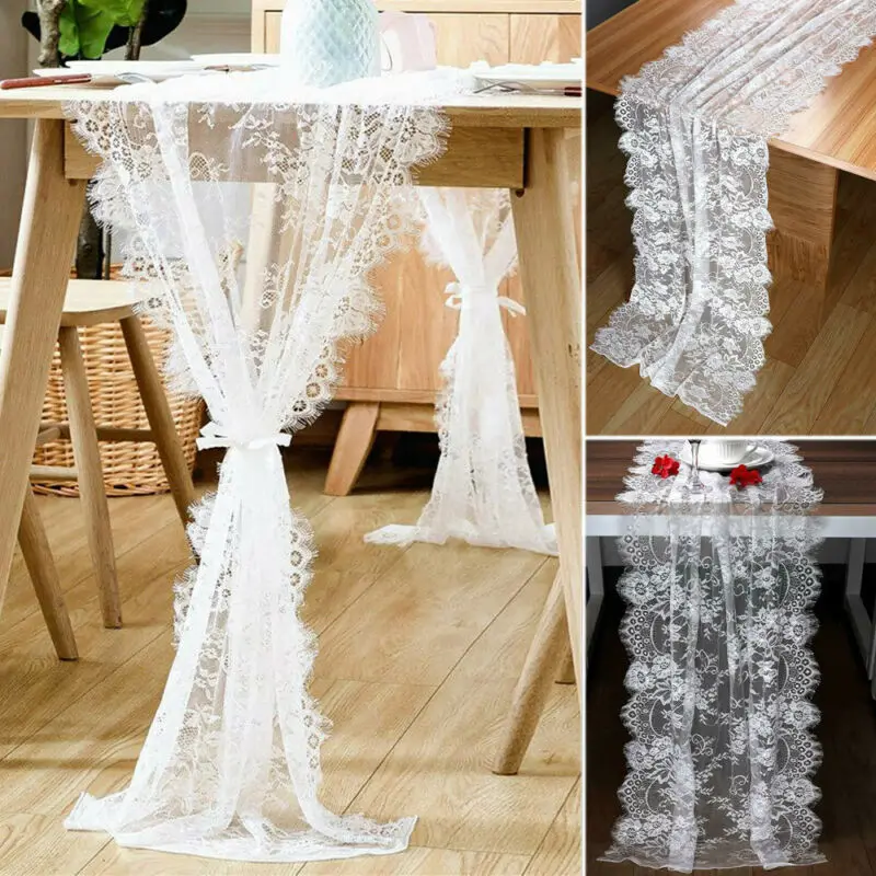 Белая кружевная скатерть для стола стула Скатерть свадьбы вечеринки банкета